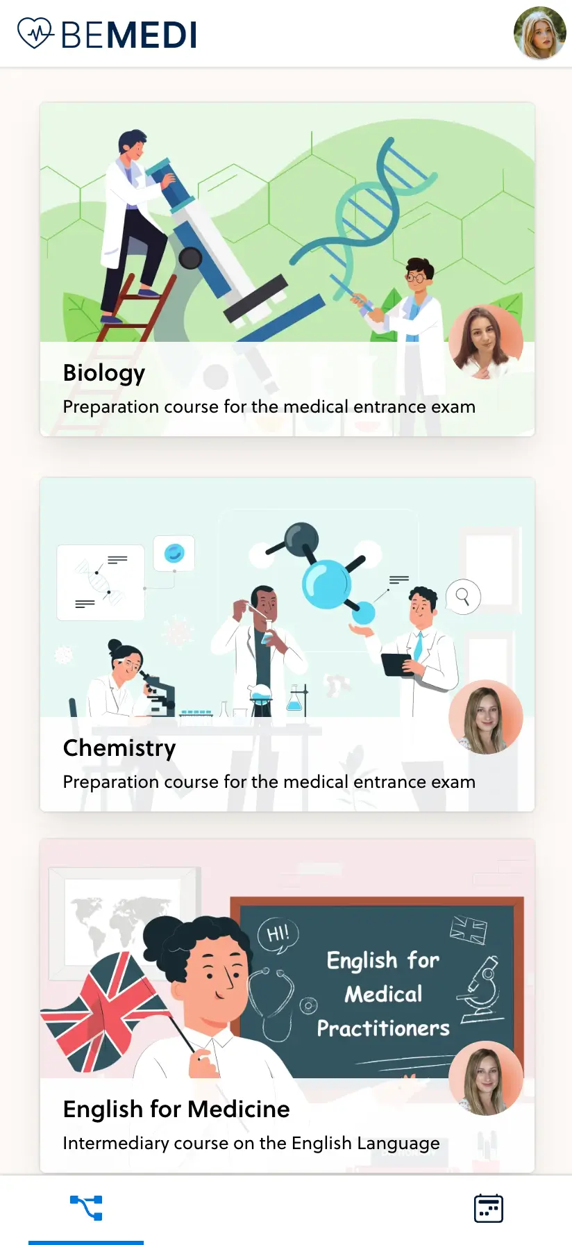 Screenshot of the IMAT Mentor online learning platform for IMAT exam preparation